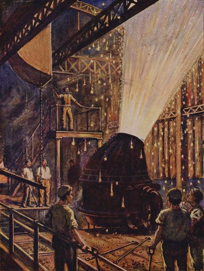 一个Bessemer转换器 作者 莱西之后的查尔斯·约翰·德